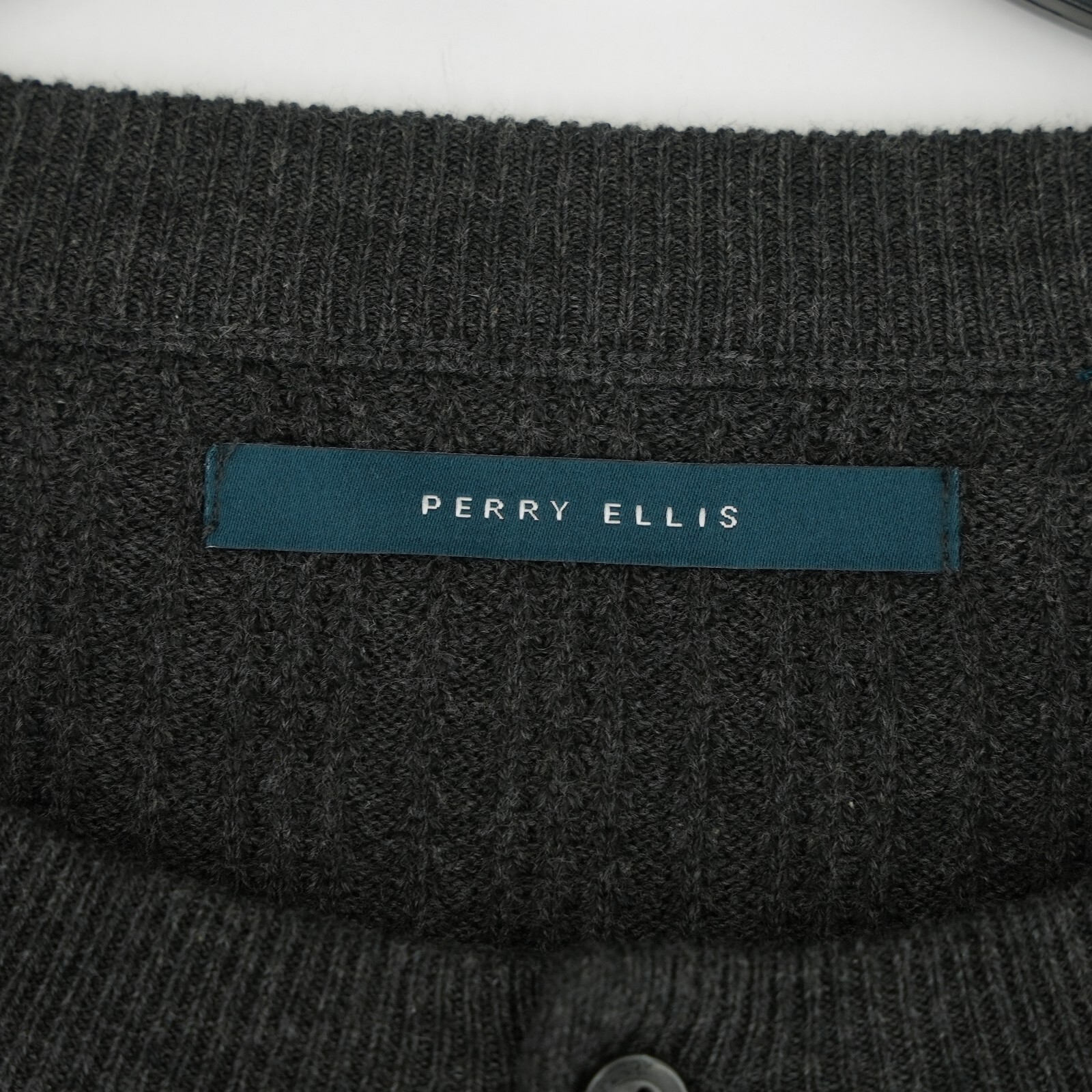 Perry Ellis Men’s 1/4 Zip Sweater 2X BIG Dark Blue White NWT $99.50