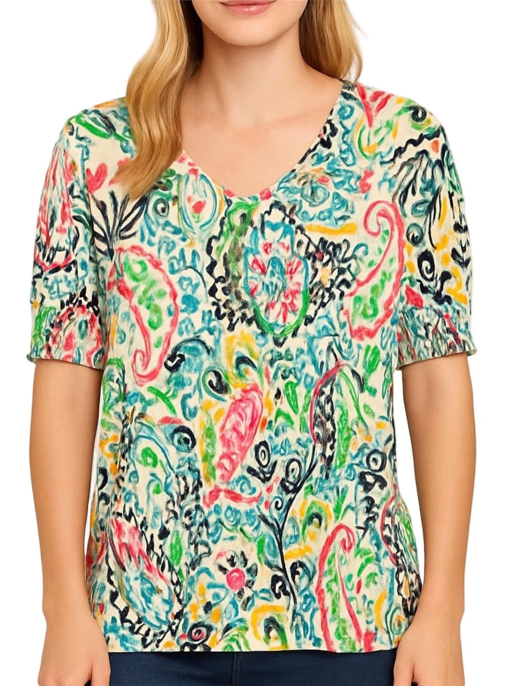 183. NWOT WOMENS BELLE BY KIM GRAVEL XL DETAIL TOP