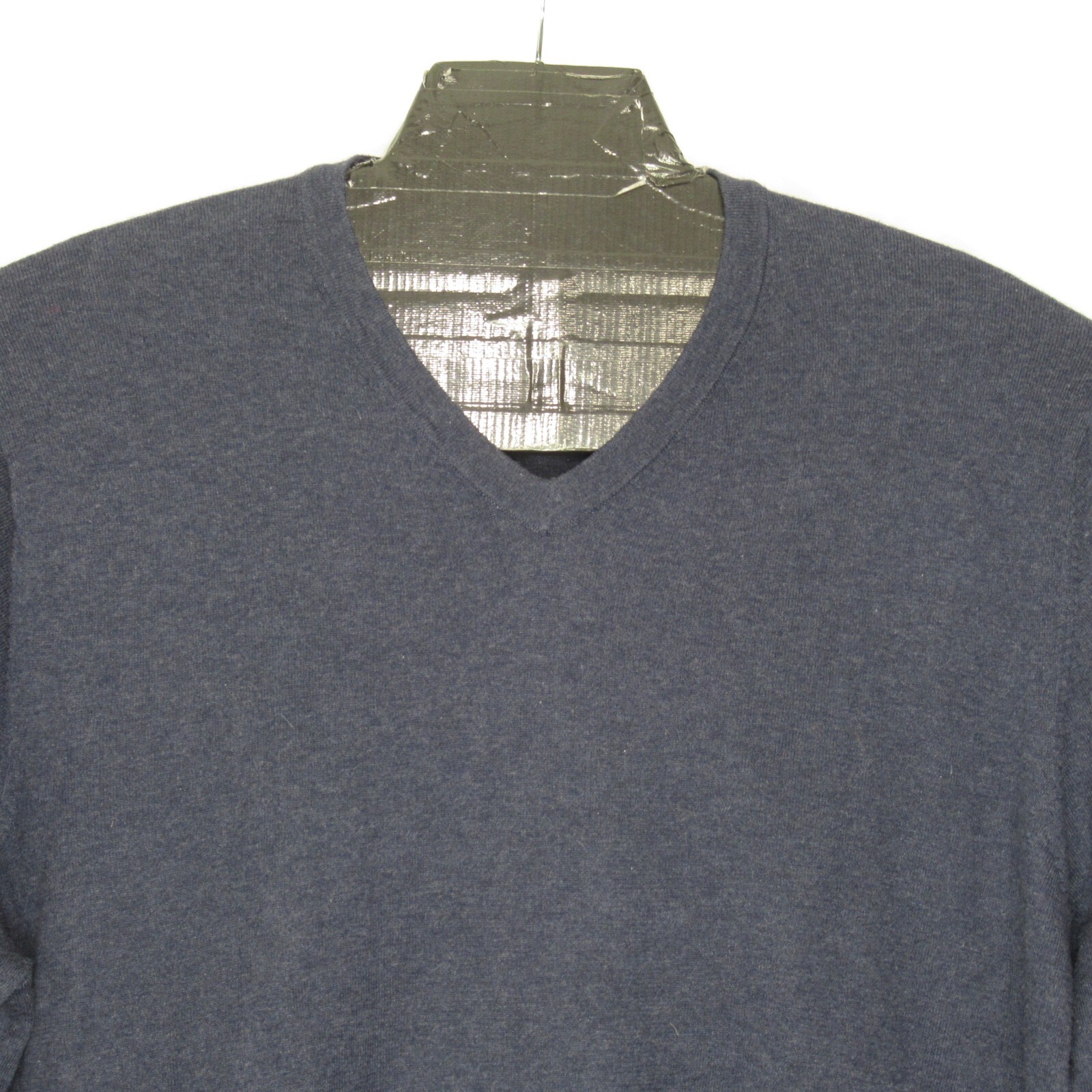 Bowen Wright Cotton Wool Knit Sweater Blue Mens Size XXL 2XL V Neck