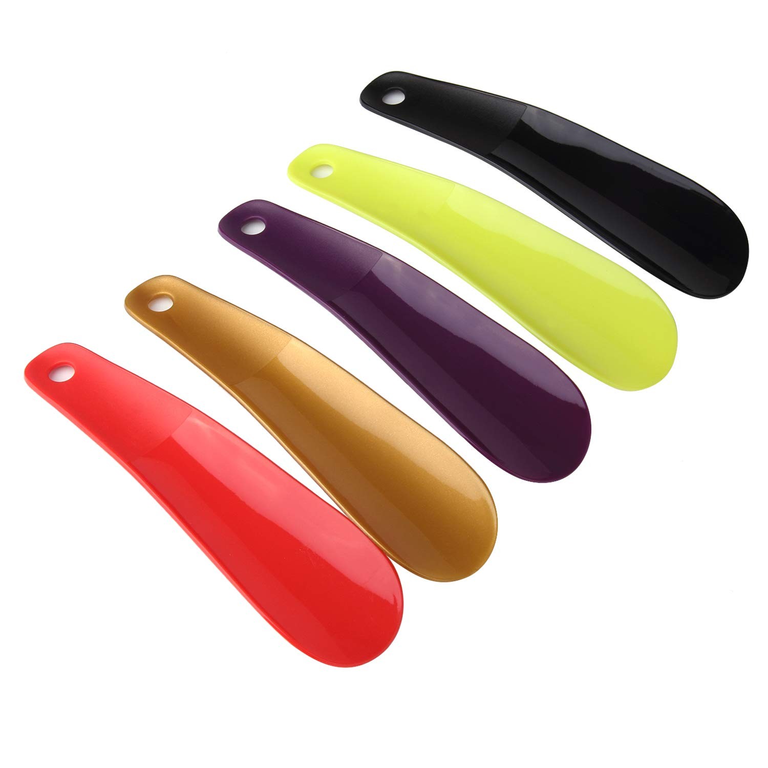 Arroyner 10Pcs Plastic 6.3 Inch (Pack of 10), Black, Gold, Purple, Red, Green