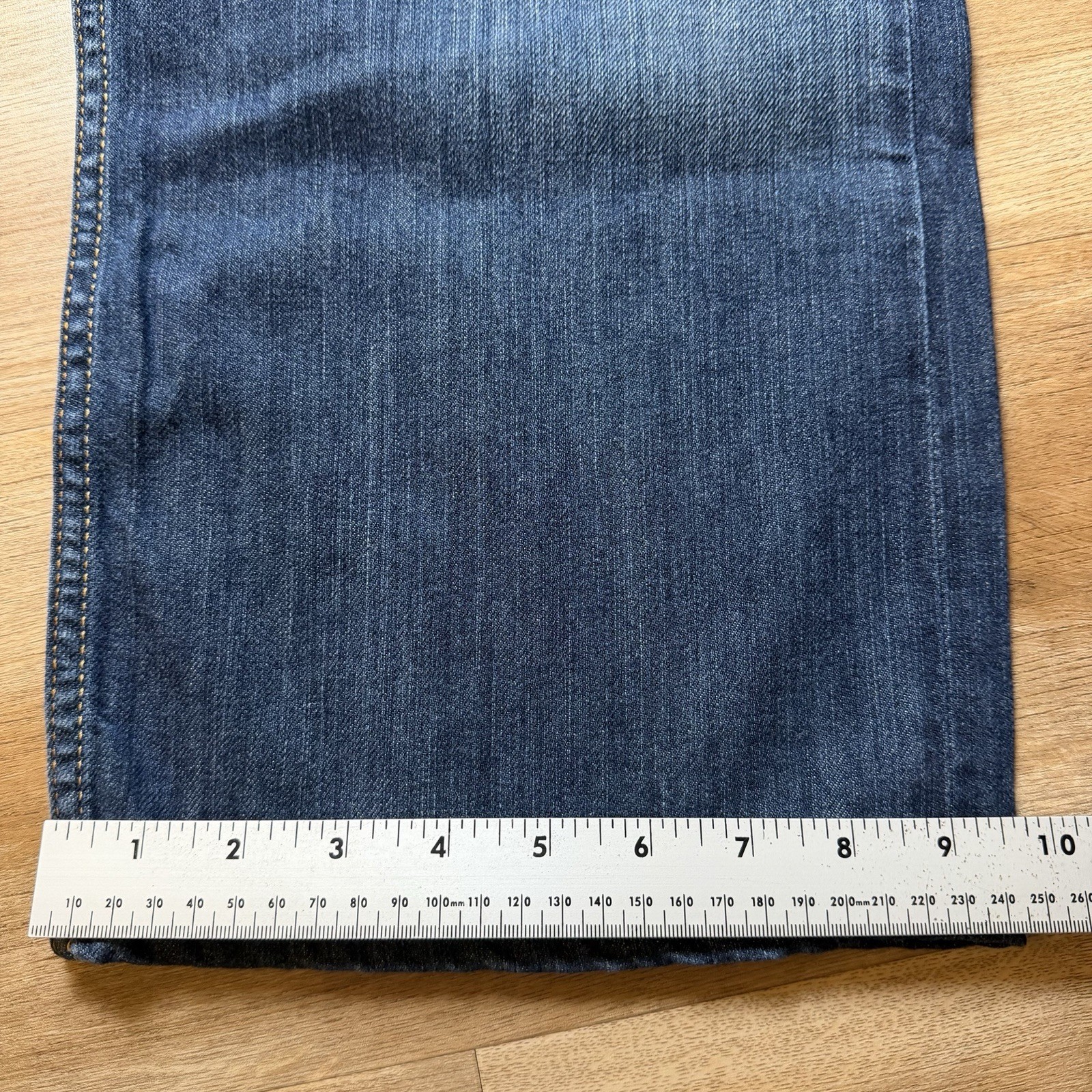 Diesel Levan Jeans Men 36×26 Blue Relaxed Straight Dark Wash Denim 8GE (Hemmed)