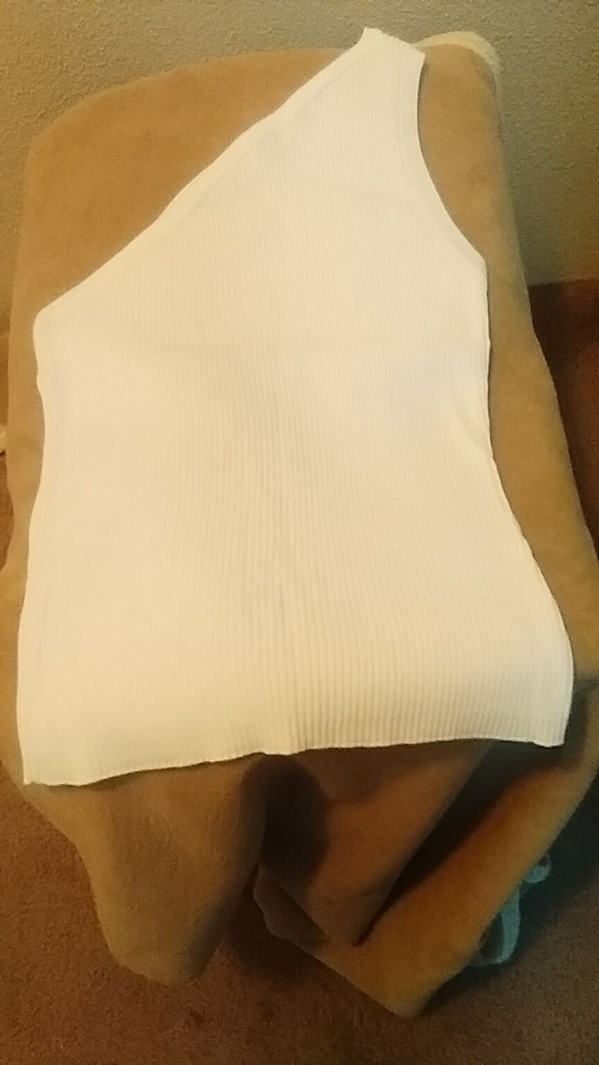 Victoria Secret One Shoulder Tank Sweater Office Siren Boho Chic Barbie Core