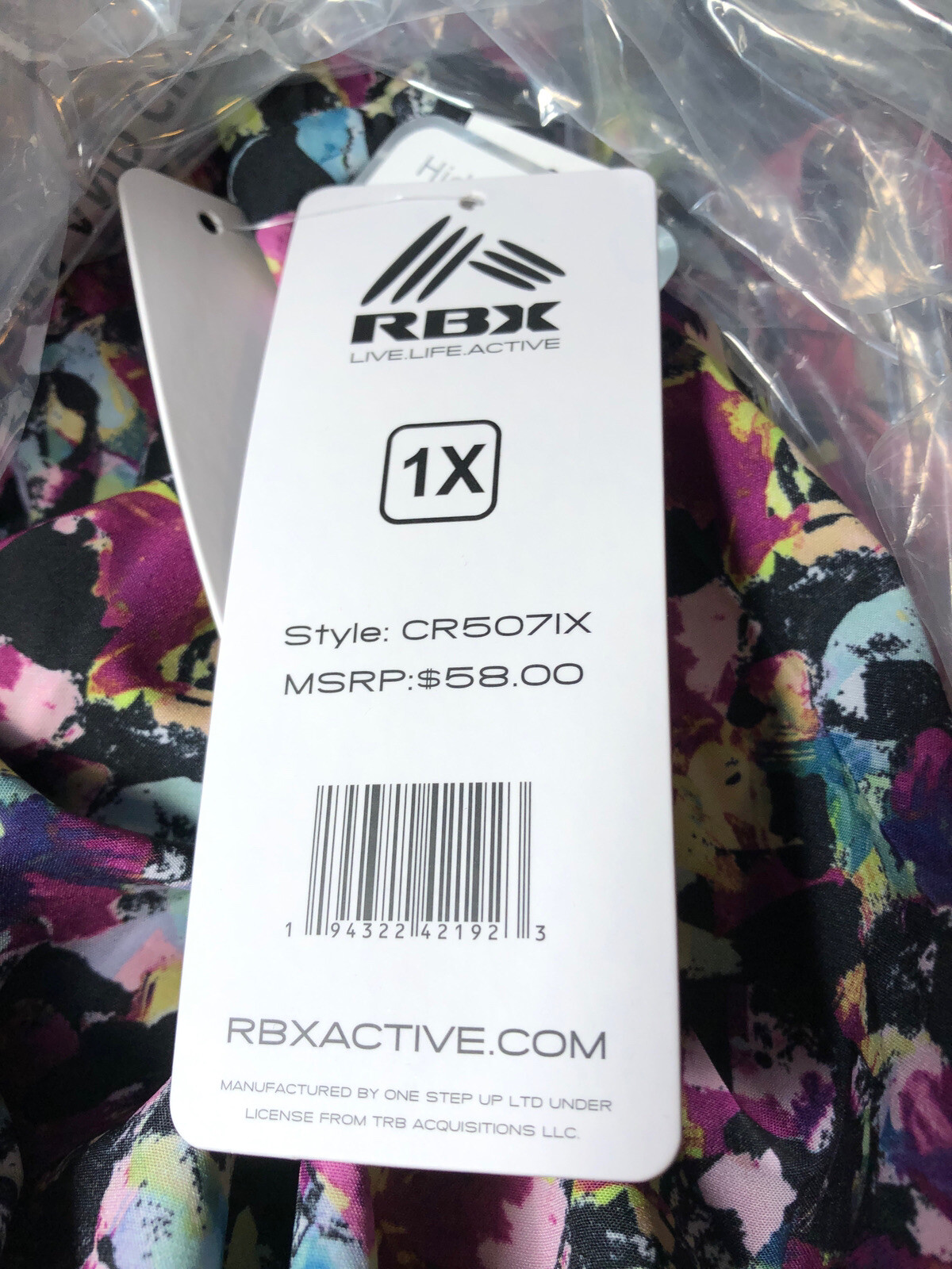 RBX Active Women’s Workout Running Shorts 1XL Attached Bike Short Athletic Gym