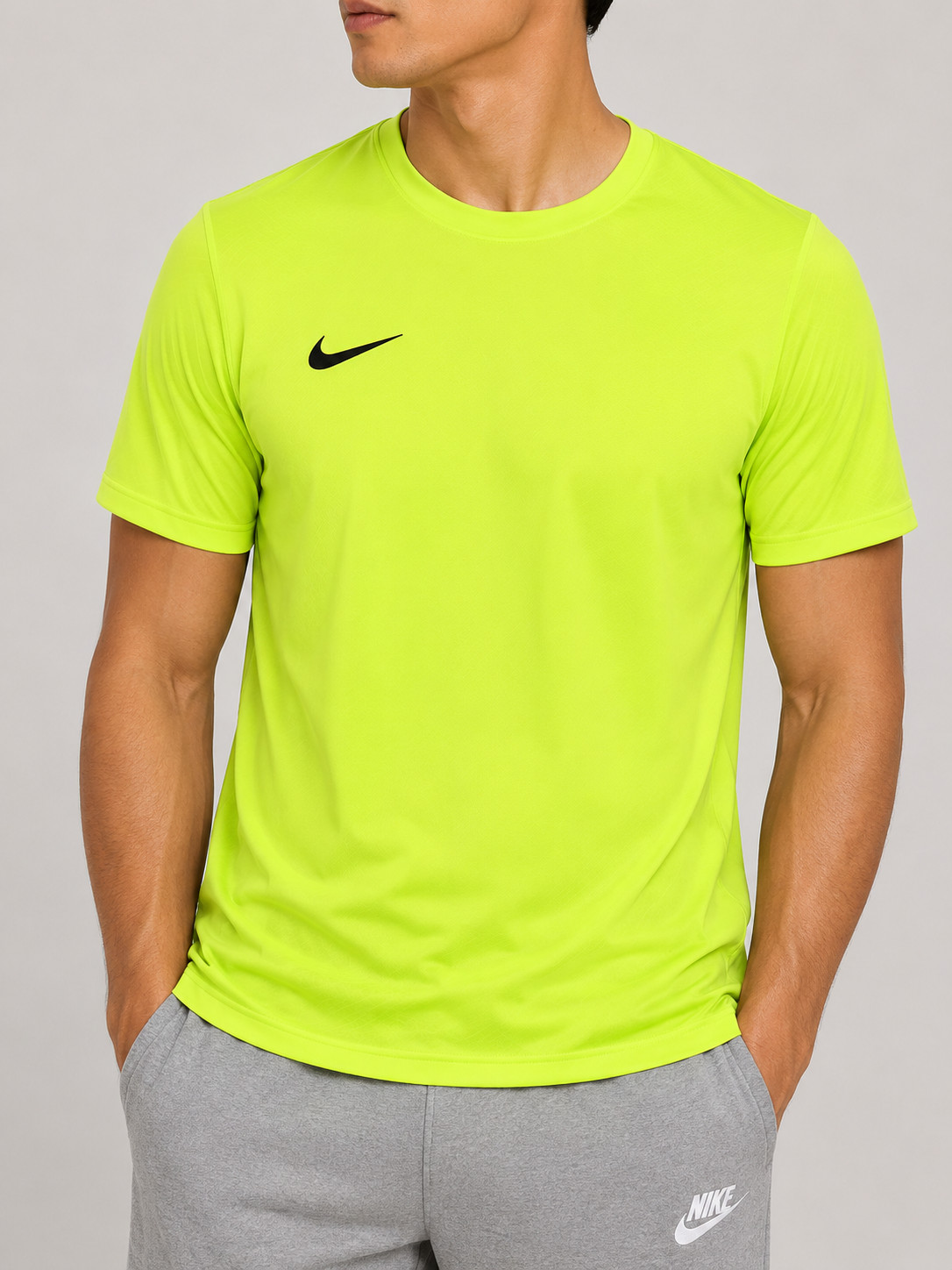 Nike Jersey Youth S Green Dri-Fit Slim Fit Short Sleeve