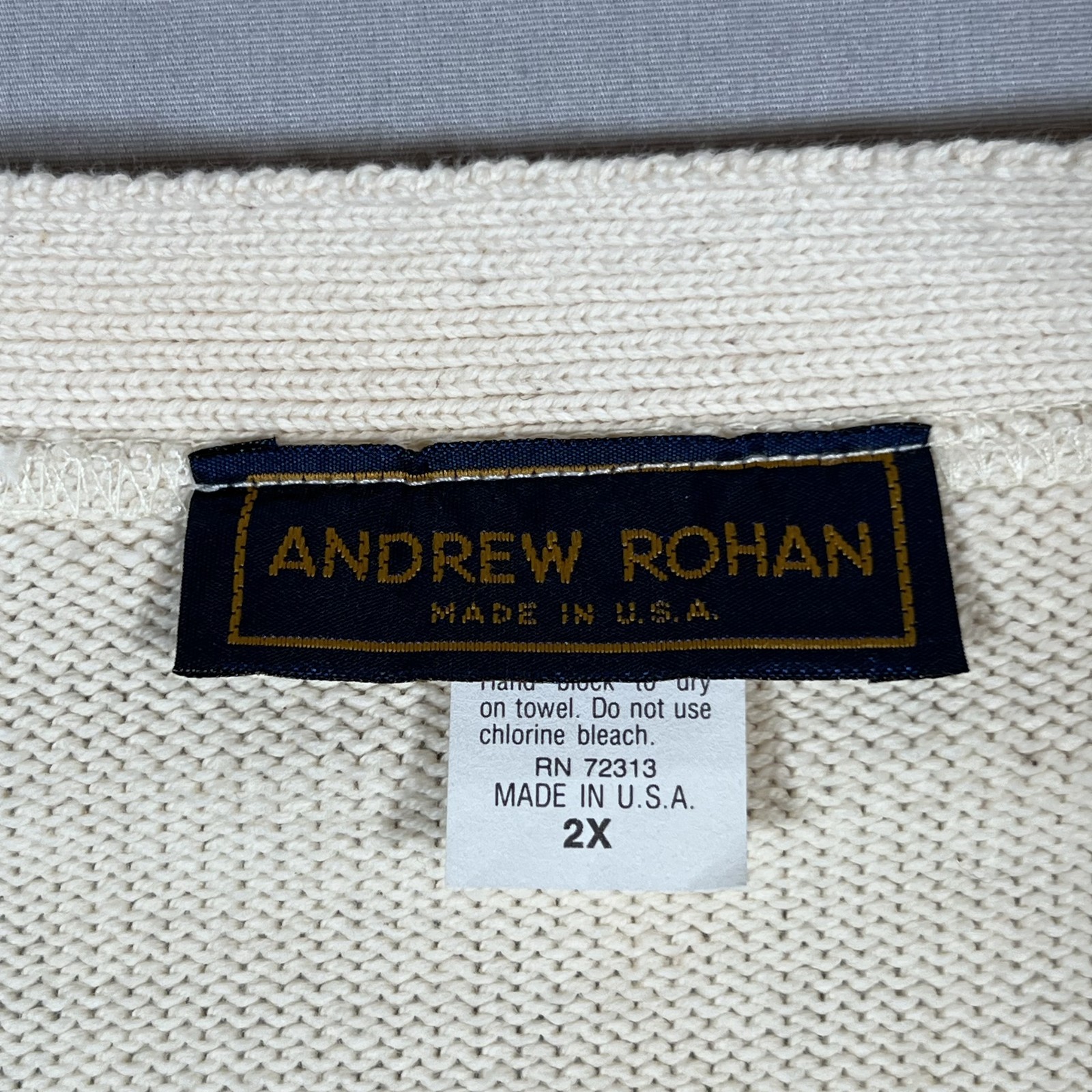 The New WKRP in Cincinnati V-Neck Cardigan Sweater Men’s 2XL Andrew Rohan USA