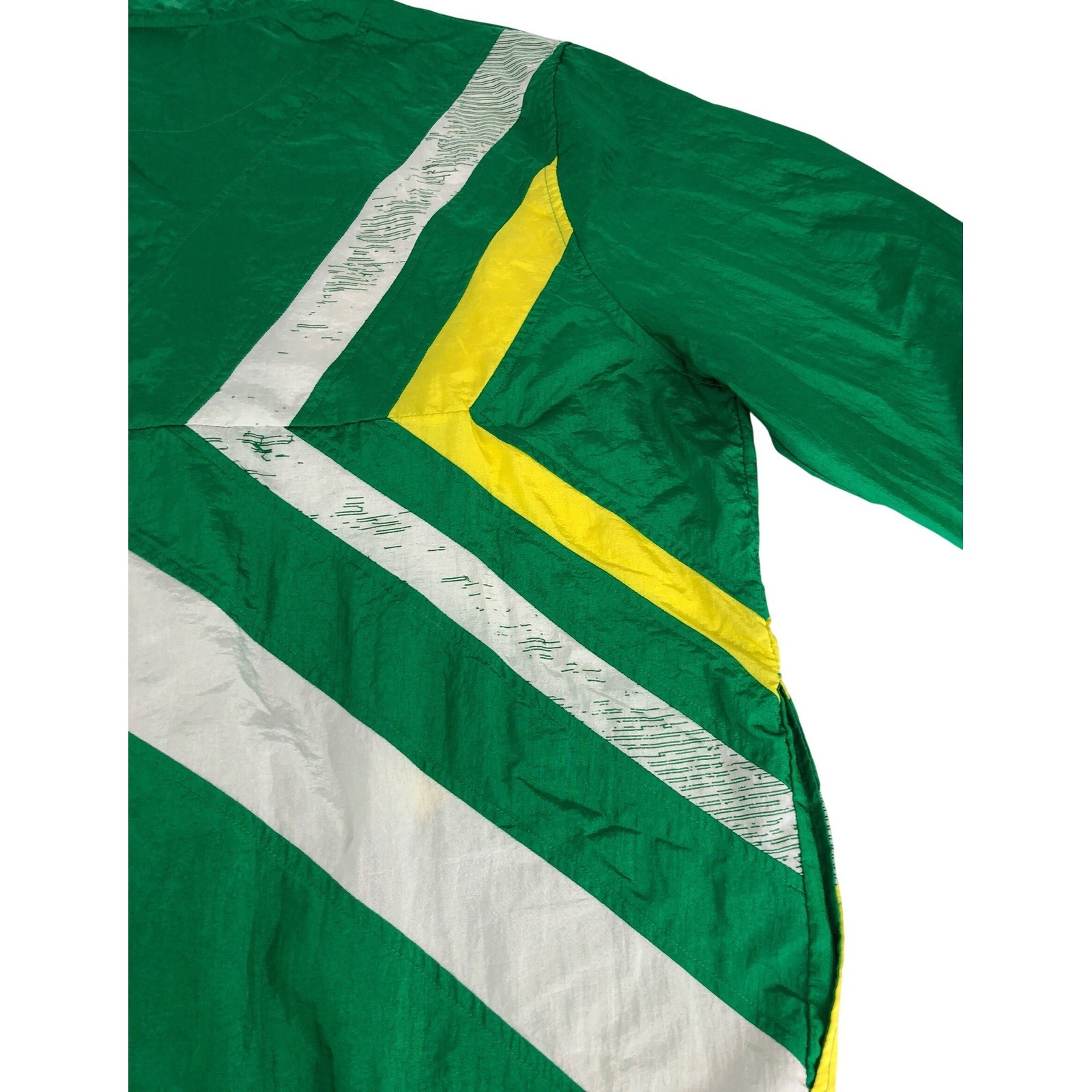 Umbro Premier Track Jacket Green White Yellow Geometric Colorblock Men’s XXL