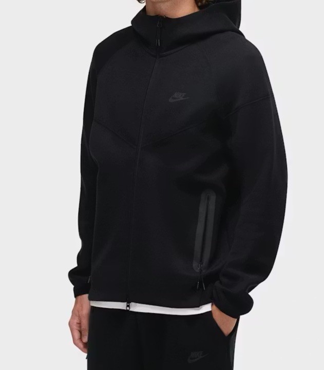 Nike Sportswear Tech Fleece Full-Zip Hoodie Black FB7921-010 Size M