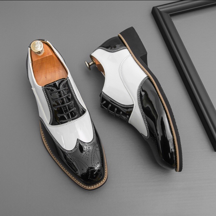 Men’s Brogue Dress Shoes Wingtip Oxford Lace Up Leather Shoes