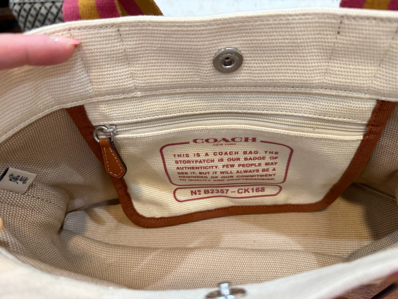 Coach Small Canvas Tote (Style CK168)
