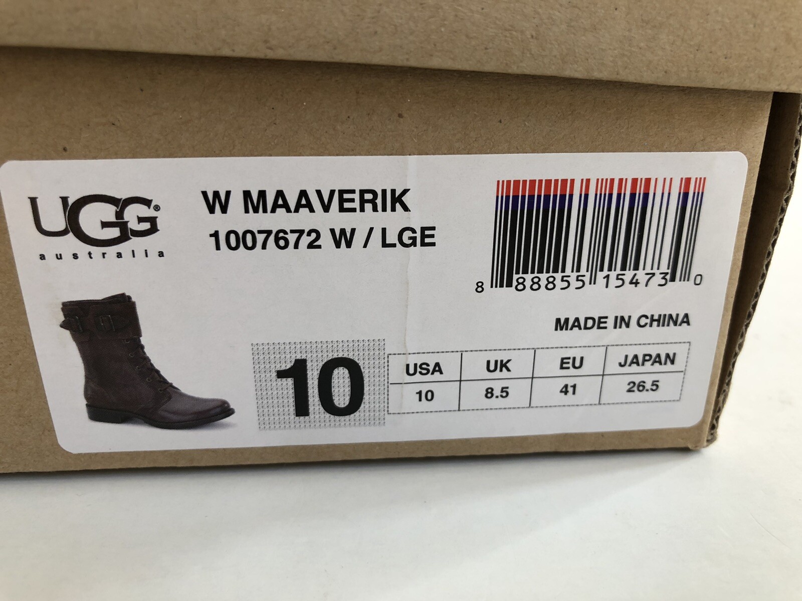 UGG MAAVERICK LODGE WATER RESISTANT LEATHER BOOTS US 10 / EU 41 / UK 8.5