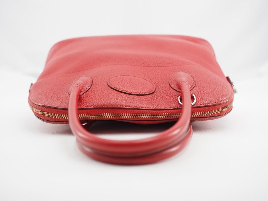 HERMES Bolide 31 Red Rouge Vif Hand Bag W 32cm x H 24cm x D 13cm Ladies