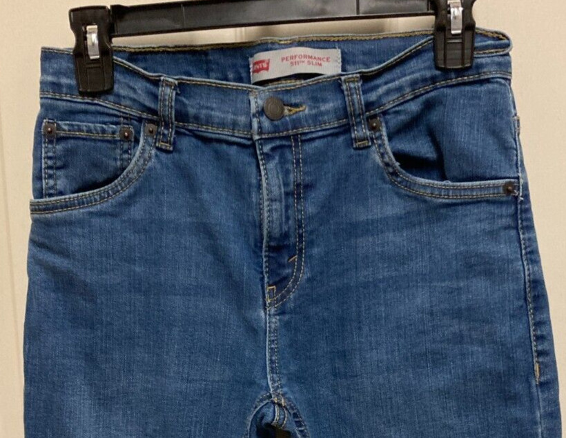Levi’s Mens 511 Slim Fit Blue Stretch Denim Jeans (Boys Size 18 / 29×31)