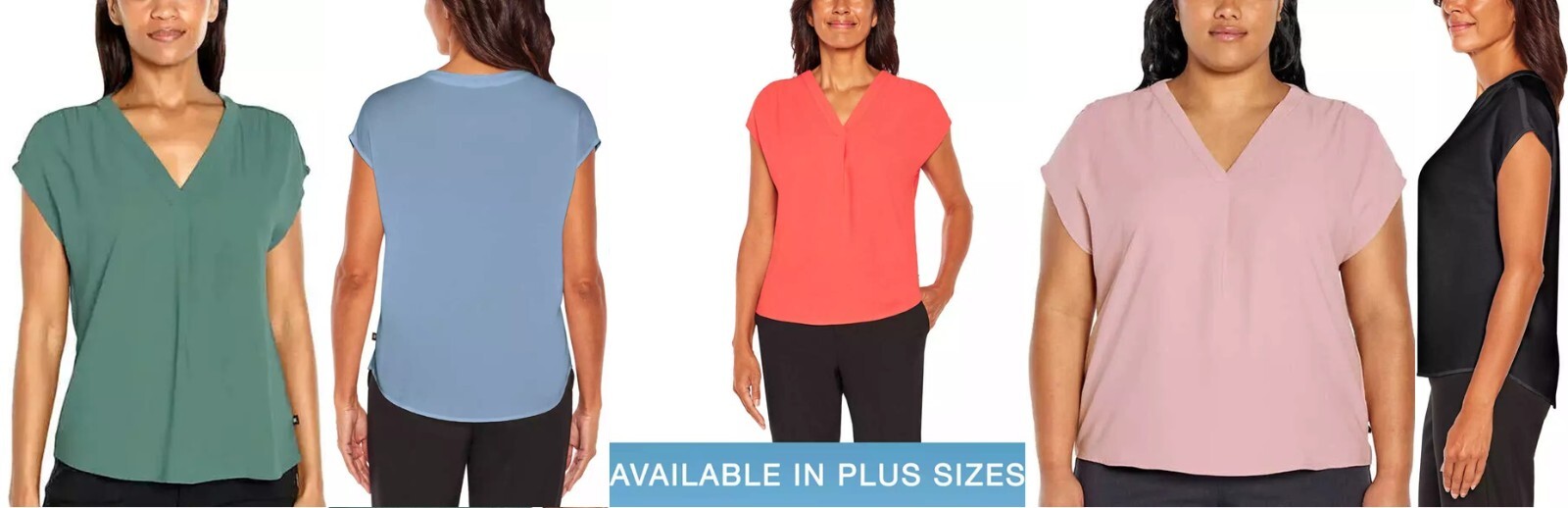 Banana Republic Ladies’ Short Sleeve V-Neck Blouse(#1764639 & 1685714)