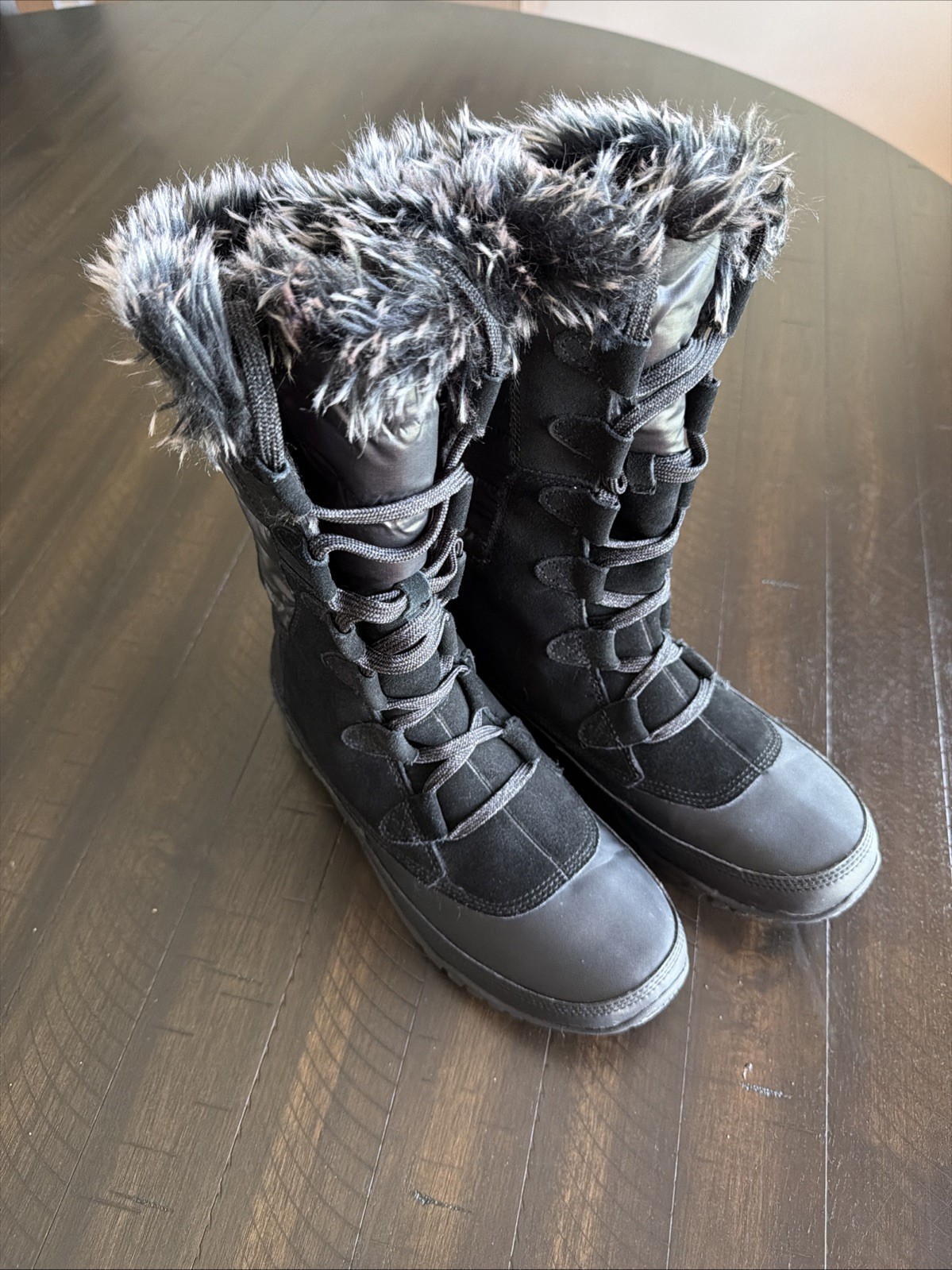 The North Face Women’s Nuptse Purna Winter Boots Black Size 8 Barely Worn