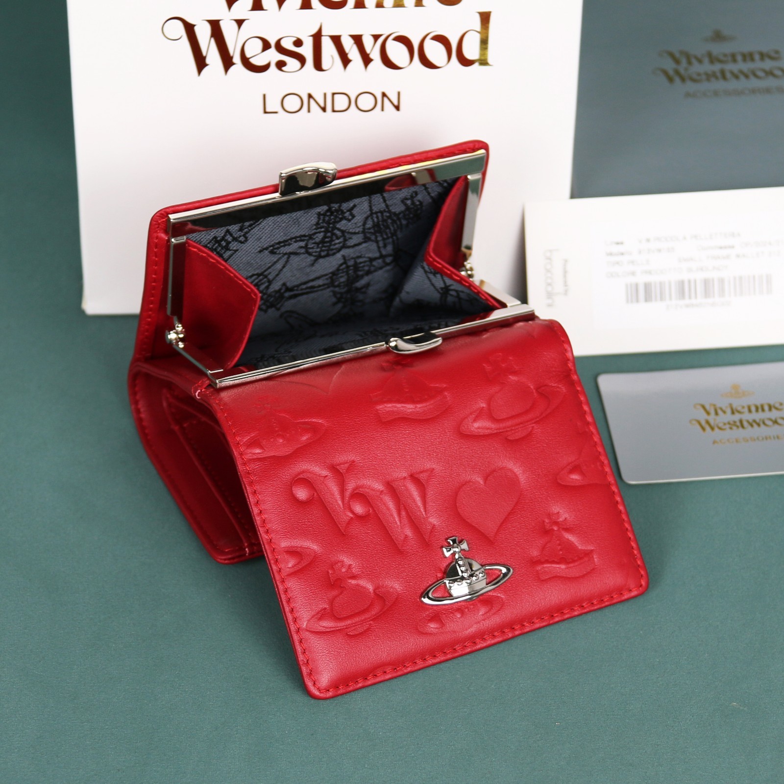 Westwood Gamaguchi Trifold Wallet red 11cm × 9cm × 3.5cm