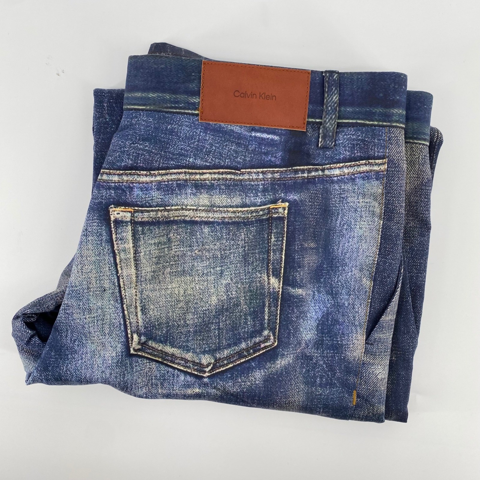 Calvin Klein Studio Mens Medium Distressed Blue Denim Jeans