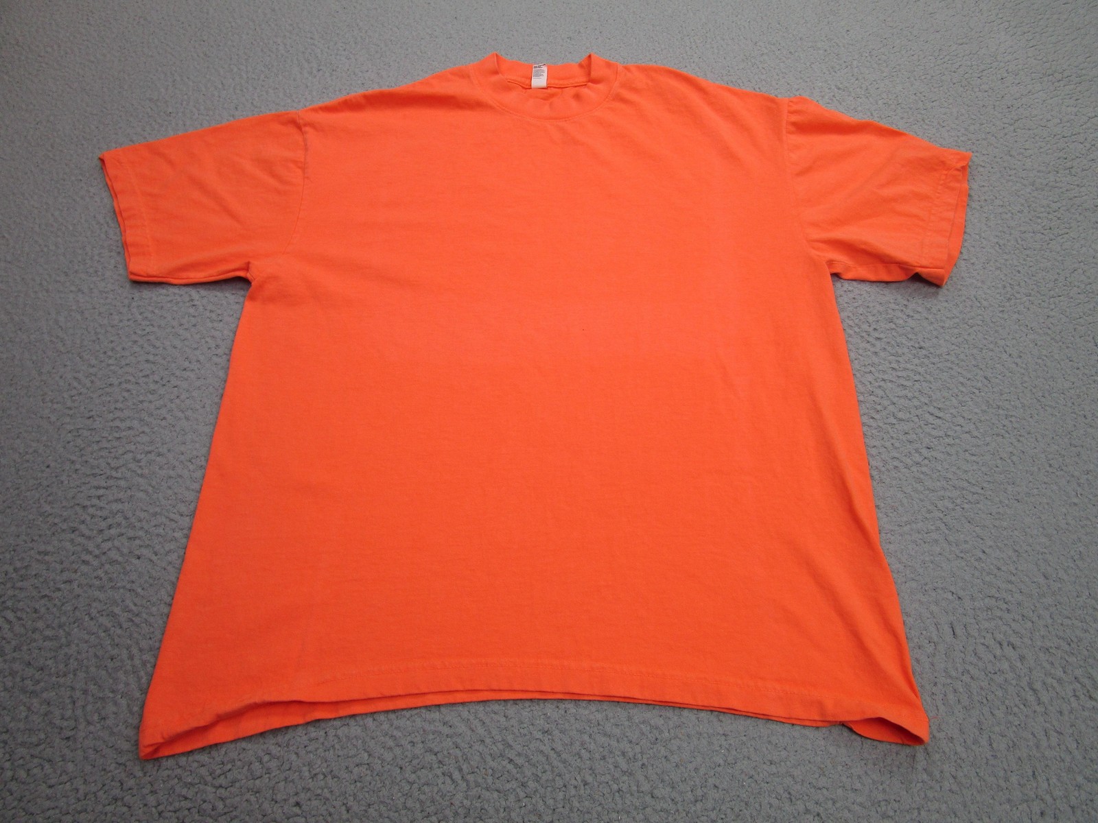 Los Angeles Apparel Shirt Mens Large Orange 6.5 Ounce Garment Dyed Made USA