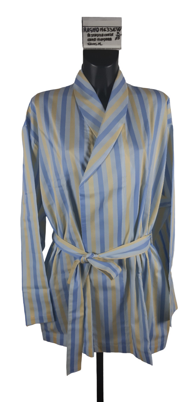Men’s Classic Short Robe, Cotton, Niagara Fancy N6336W Spider