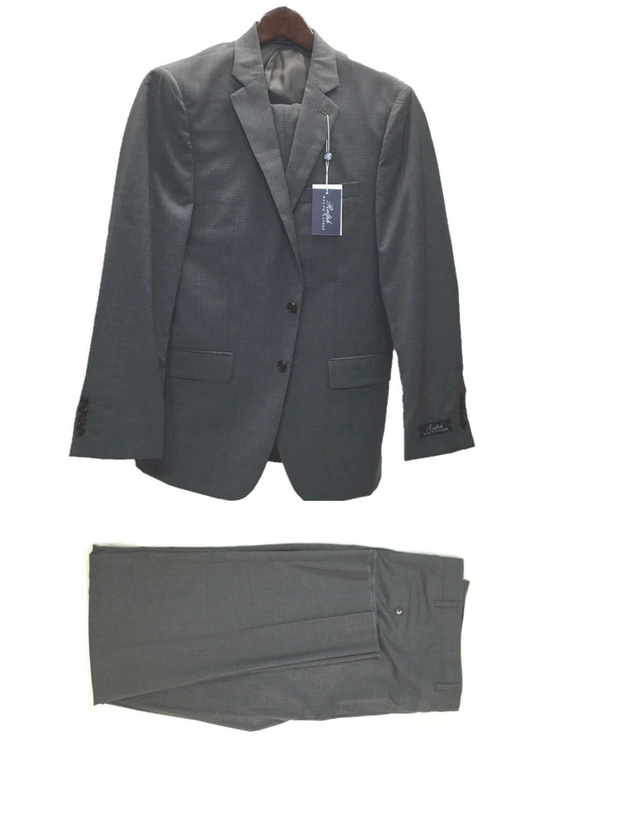Ralph Lauren Men’s Nero Natural Wool Stretch Suit Gray 42S 36W