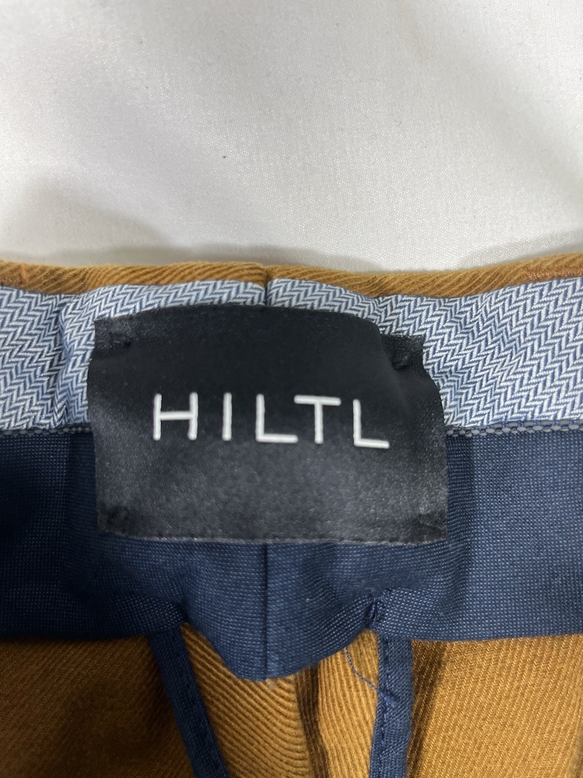 HILTL CORDUROY MENS PANTS FLAT FRONT 100% BAUMWOLLE COTTON BROWN SZ 52 36×32”