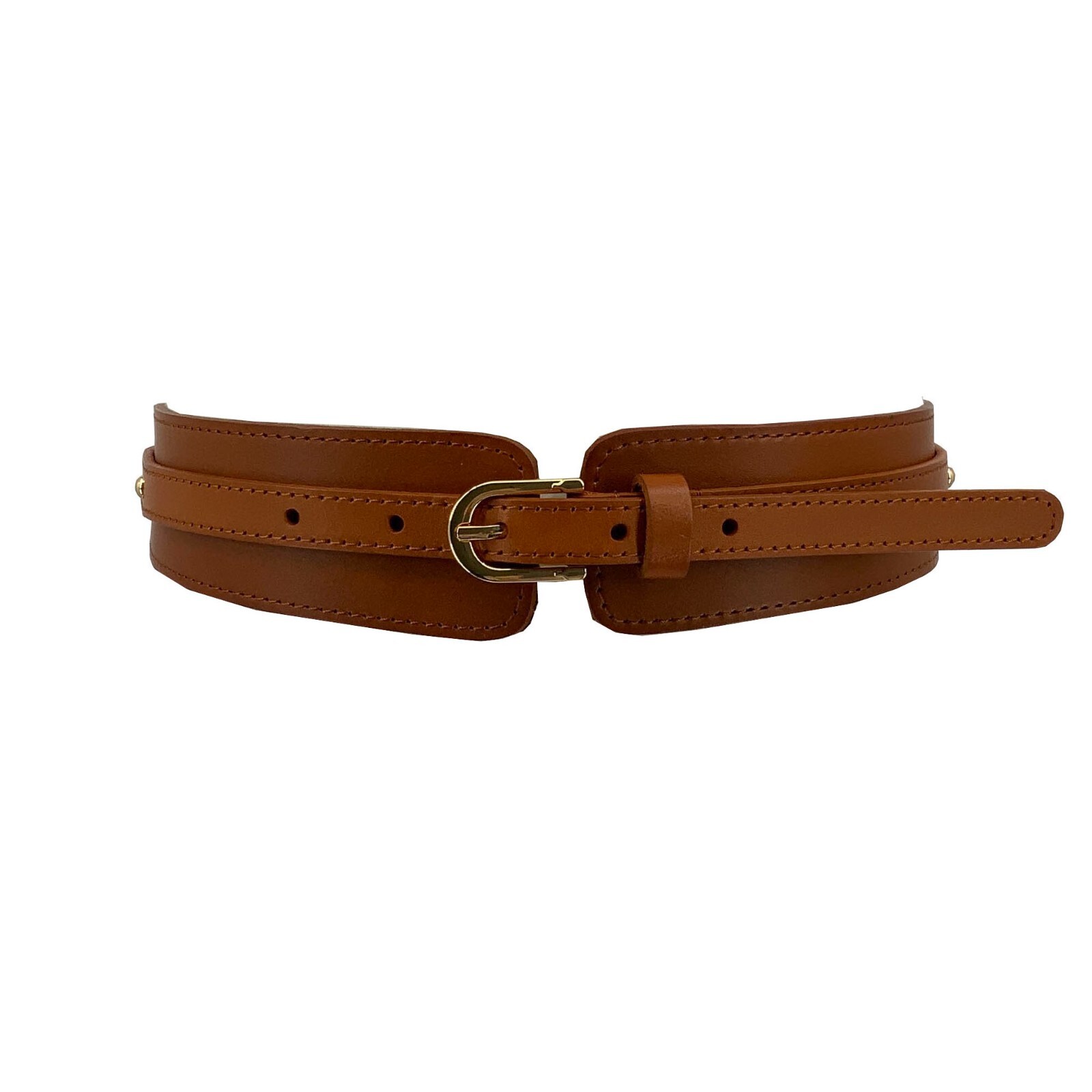 Women Stretch Skinny Elastic Boho Classic Flexible size Full Grain Leather Belt