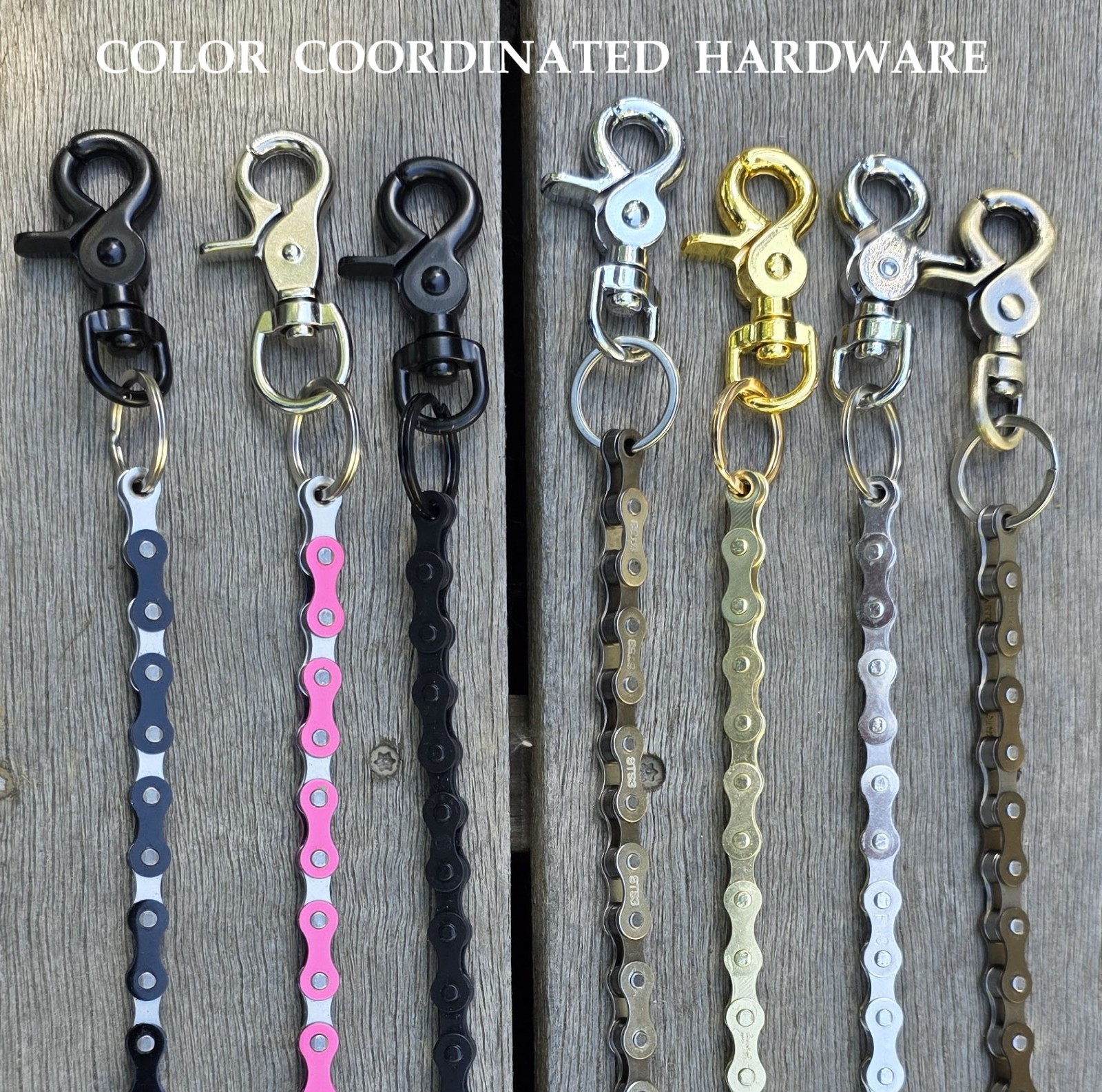 Handcrafted Upcycled Bike Chain Wallet Chain | Biker Punk Y2K Alt | 7 Colors