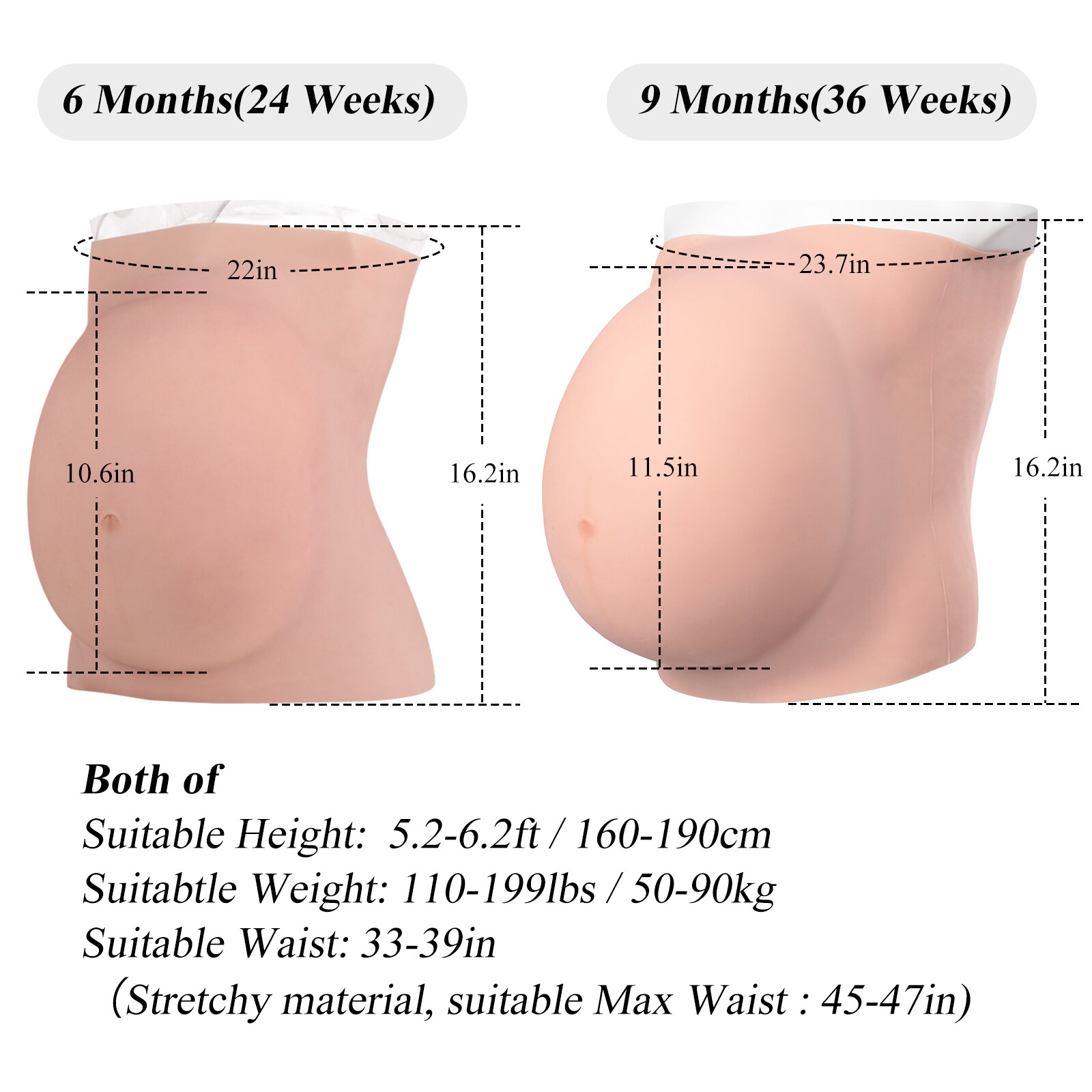 Silicone Pregnant Belly Artificial Belly Prosthetics Fake Pregnancy Belly Prop