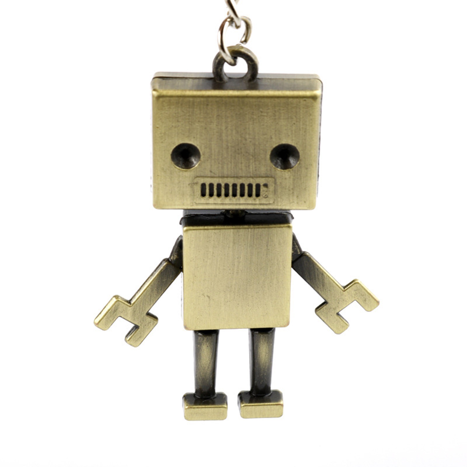 1*Cute Movable Metal Robot Keychain Keyring Key Chain Ring Bag Purse Pendant A