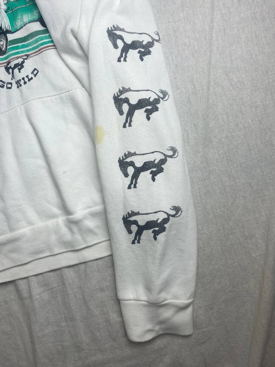 Old Navy Gender-Neutral Licensed Pop-Culture Hoodie Mens M Ford Bronco White
