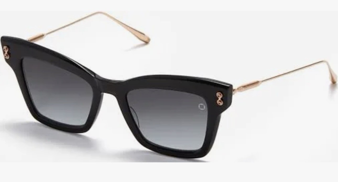 Akoni Innes Black and Gold Cateye Frames for Women Size Medium