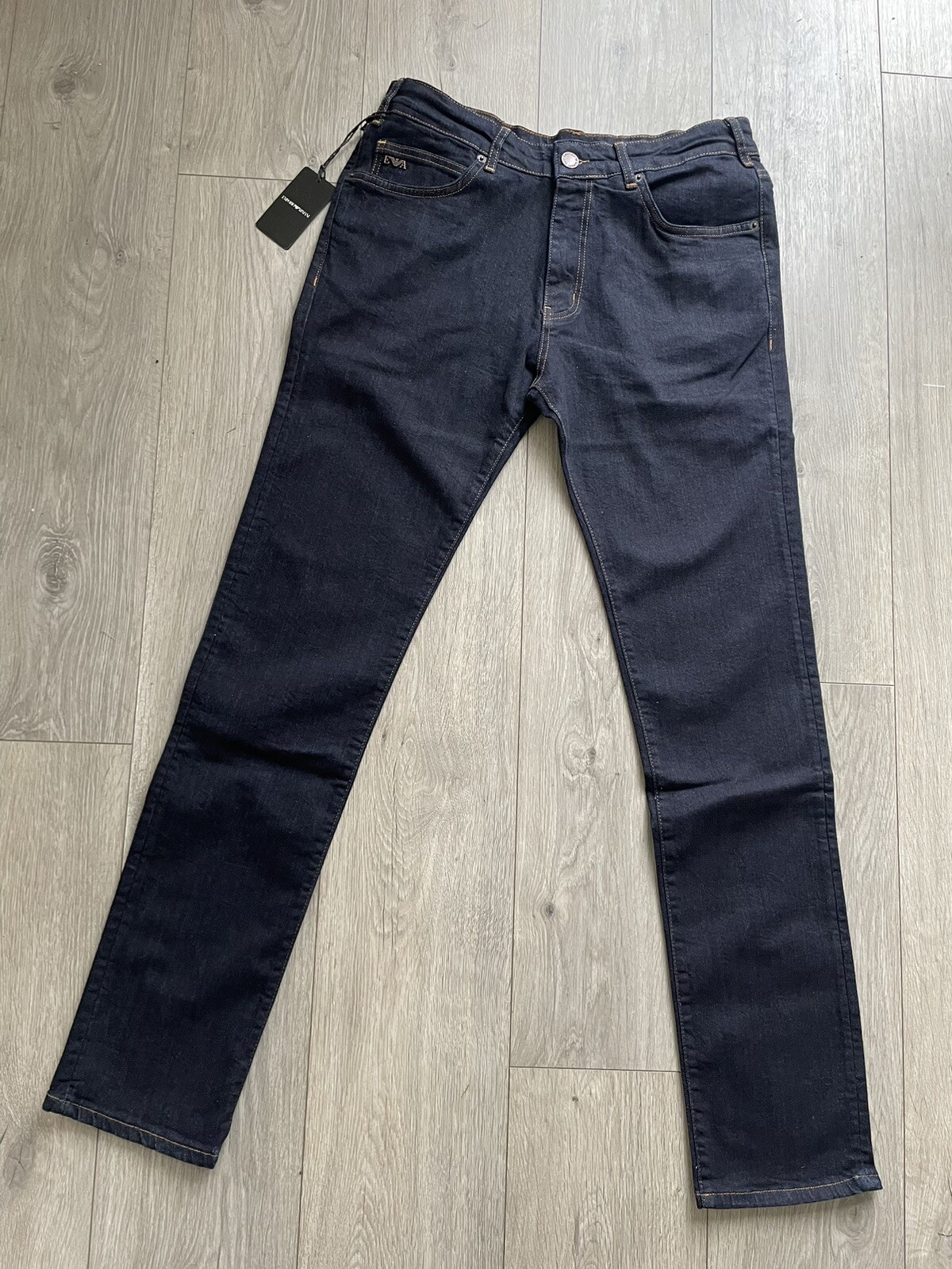 EA Armani Jeans Mens Dark Navy Blue 36” Waist/ 32 Leg. New BNWT