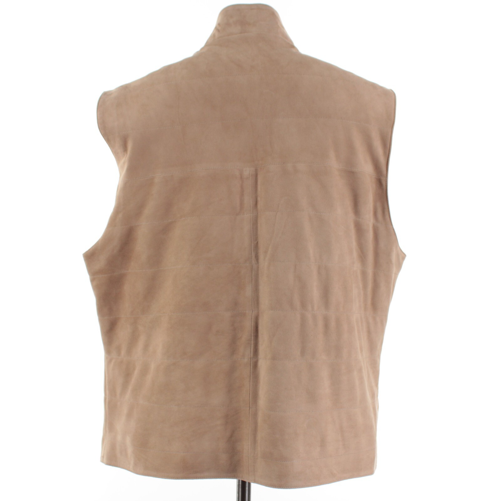 Rifugio NWD Vest / Bodywarmer Size 58 (3XL US) In Solid Tan Suede Handmade