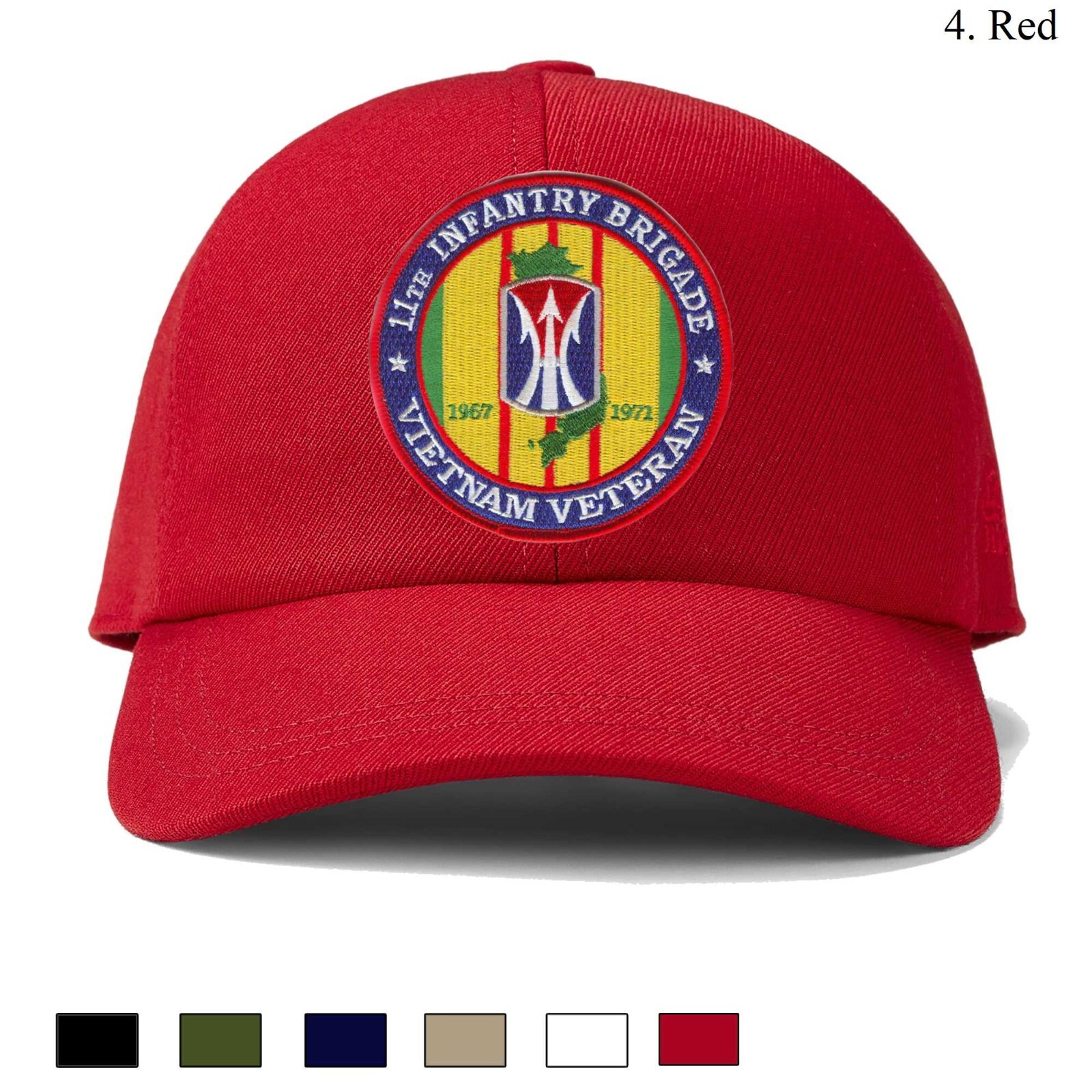 Embroidered Hat 11th Infantry Brigade Vietnam Veteran, Veteran Cap, Gift Idea