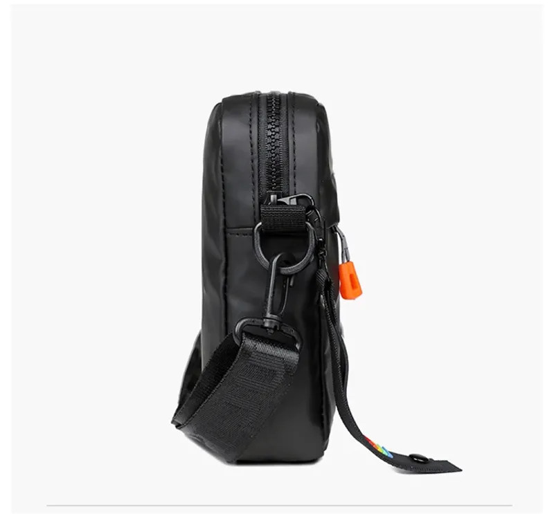 Simple Mini Men Crossbody Bag For Phone Side Bag Casual Waterproof PU Leather