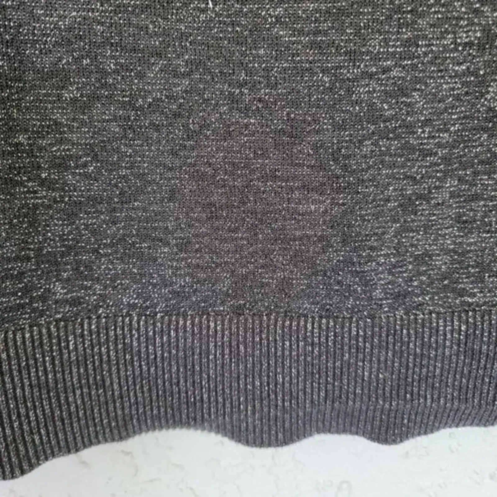 Michael Michael Kors Off The Shoulder Top Gray Silver Metallic Women Size M Long