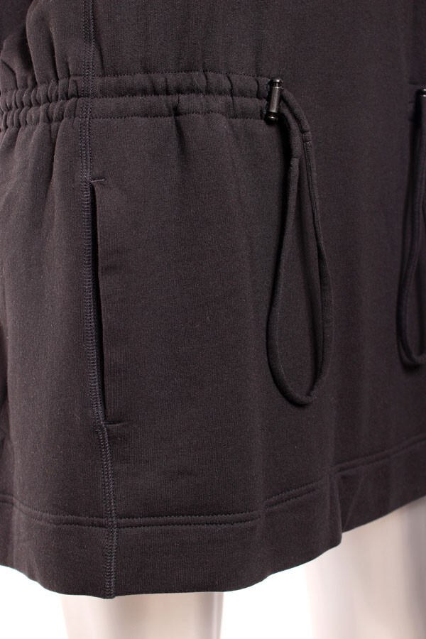 NEW Athleta Allyson Felix Half Zip Cinch Waist Pullover Sweatshirt Top Black
