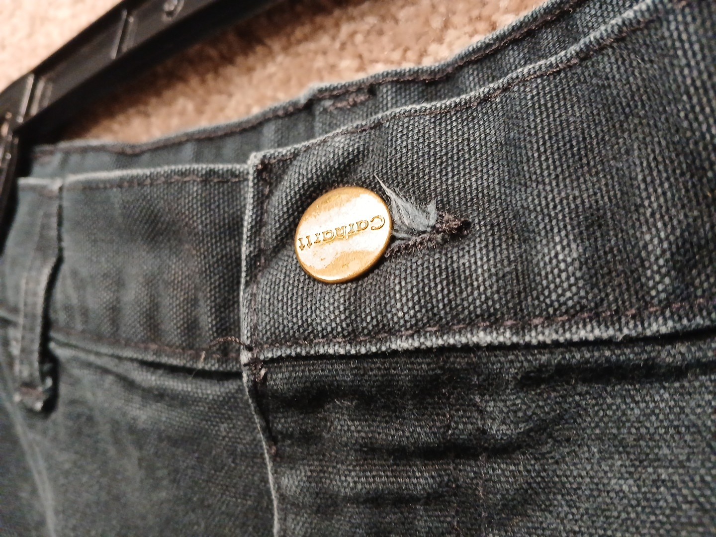 Vintage Carhartt B01 BLK Double Knee Pants USA Made Black 34×34