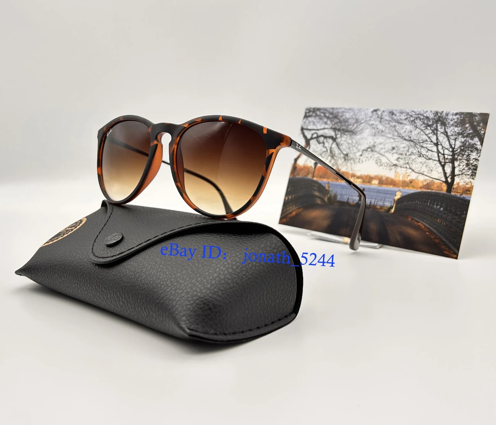 Ray-Ban Erika RB4171 710/T5 Womens Tortoise Brown Gradient Sunglasses 54mm 2N