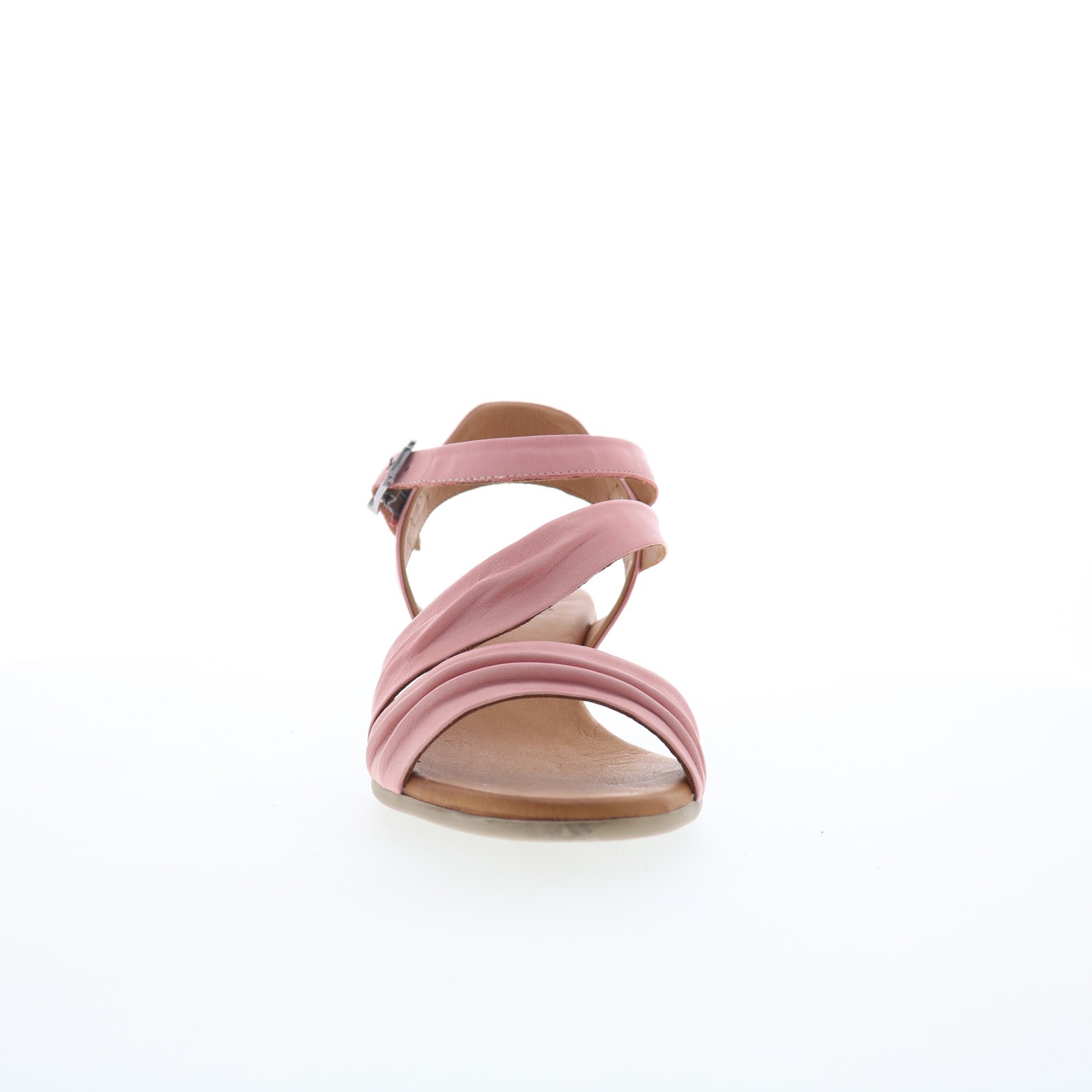 Miz Mooz Kailee Womens Pink Leather Hook & Loop Heeled Sandals Shoes