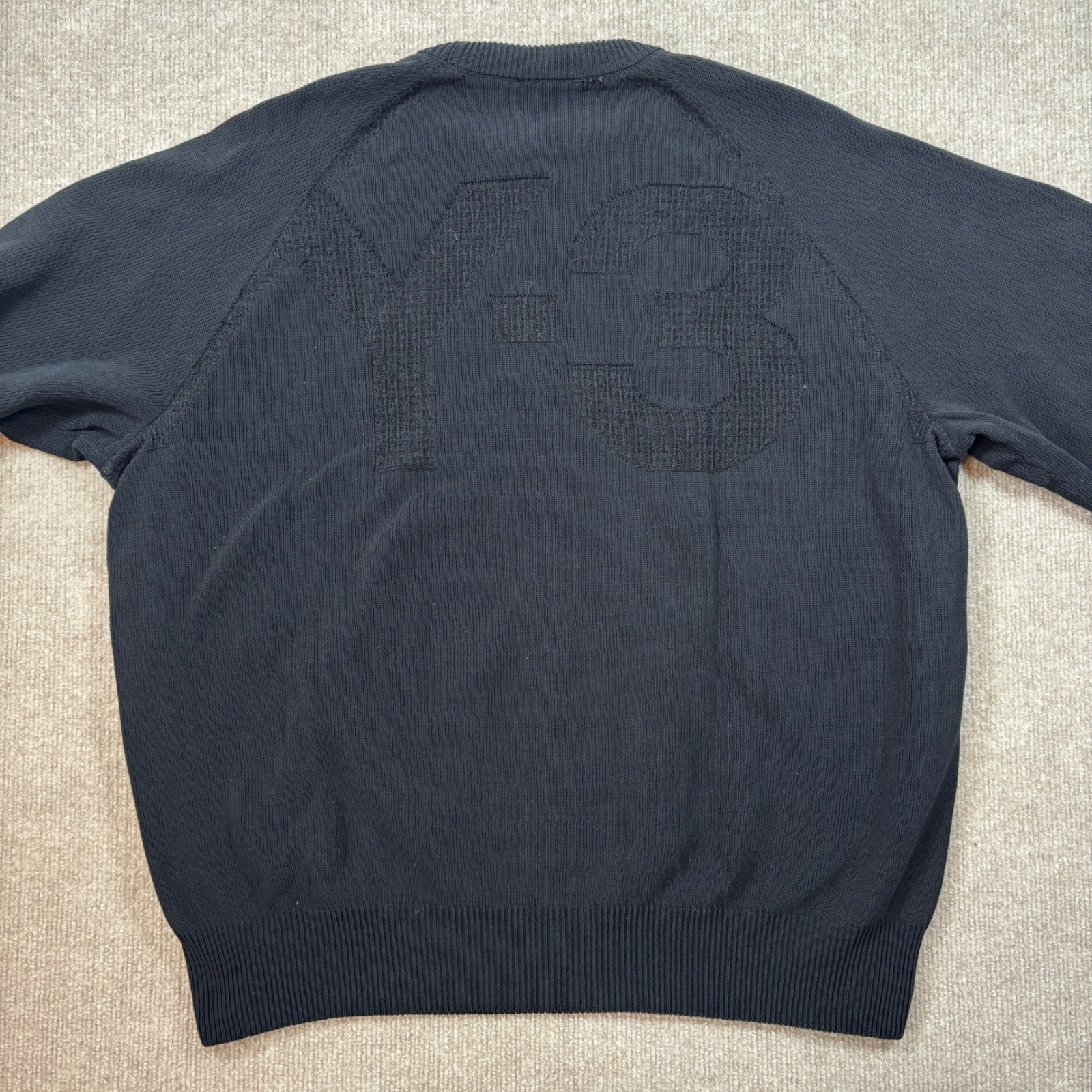 Adidas Y-3 Black Classic Knit Crew Sweater Men’s Size Large DV4214