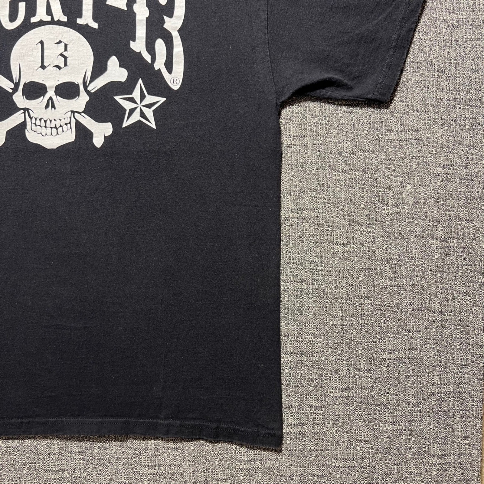 Vintage 90s Lucky 13 Apparel SoCal Skull Crossbones T Shirt Mens Large Black USA