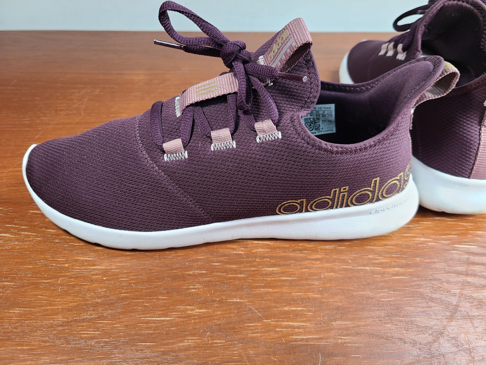 Adidas Cloudfoam Pure 2.0 GV8936 Shadow Maroon-Gold Metallic Womens Size 11