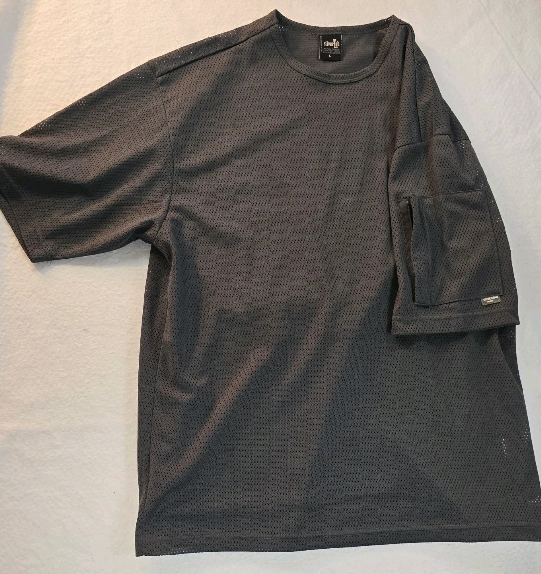 Vintage Levis Silvertab Mesh Shirts Men Large Sleeve Pocket Y2K 90s Rave