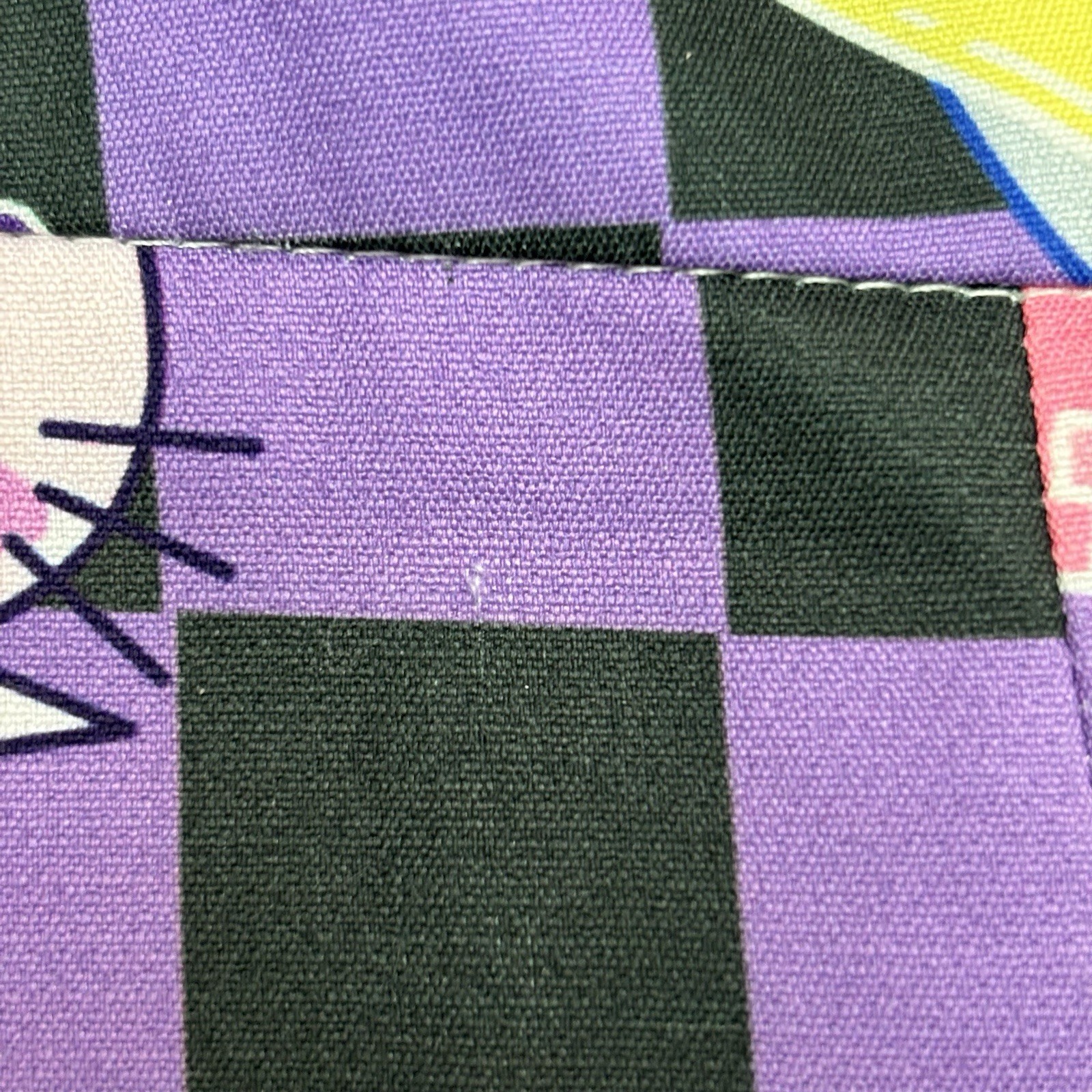 Romwe Anime Cartoon Print Checkerboard Pinafore Romper Size Small