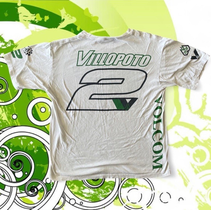 Volcom White Tshirt Shortsleeve Villopoto #2 Racing Size L
