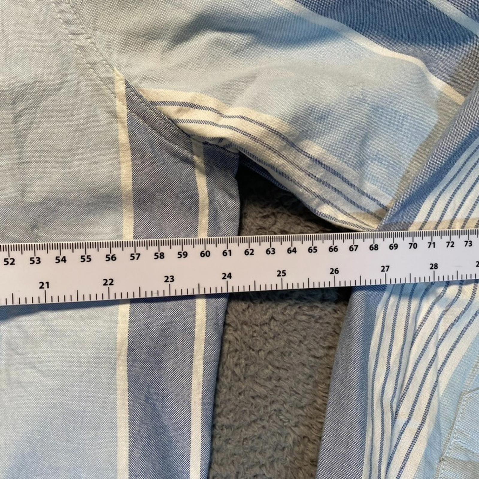 Next Shirt Mens XL Blue Long Sleeve Striped 24in Pit to Pit