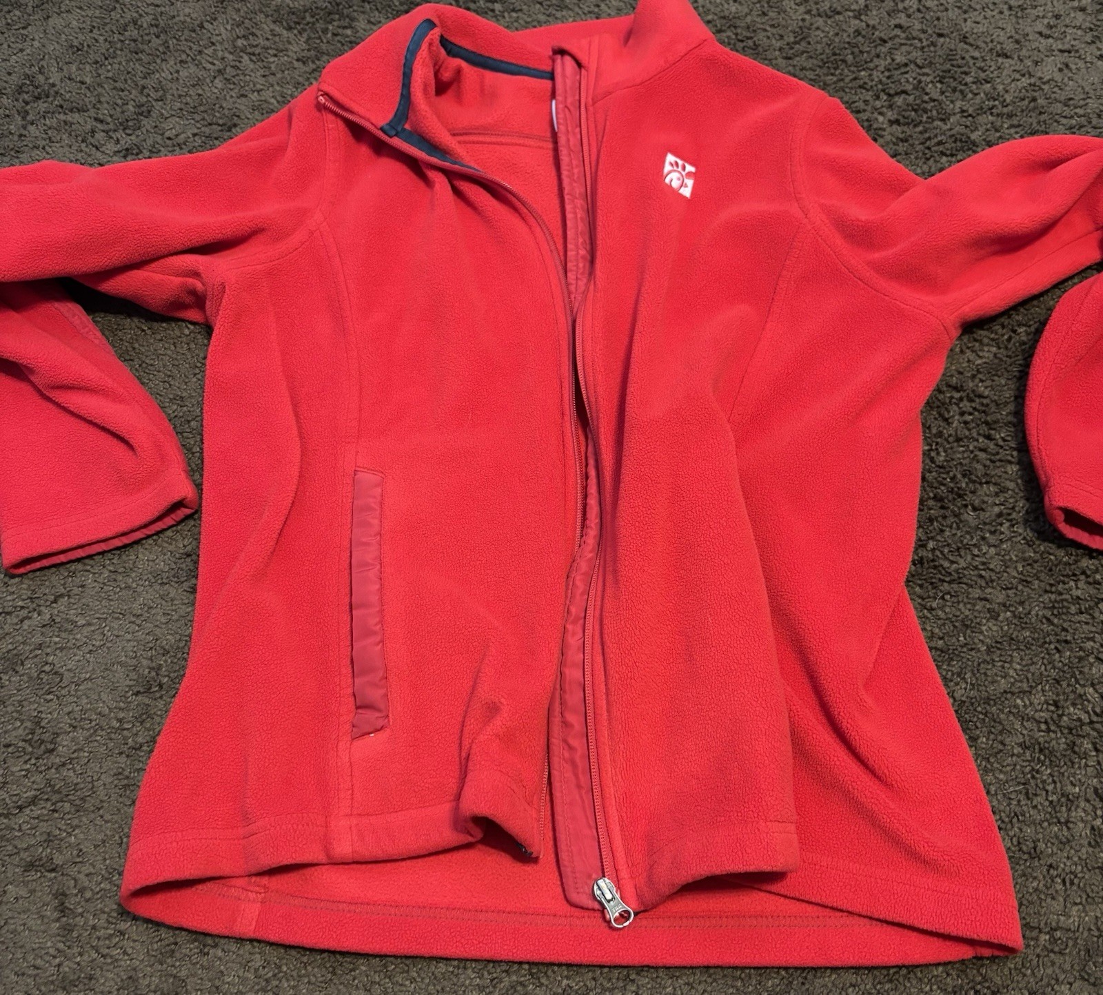 Chick Fil A Fleece Jacket Size Tag Removed But Measurement In Pictures