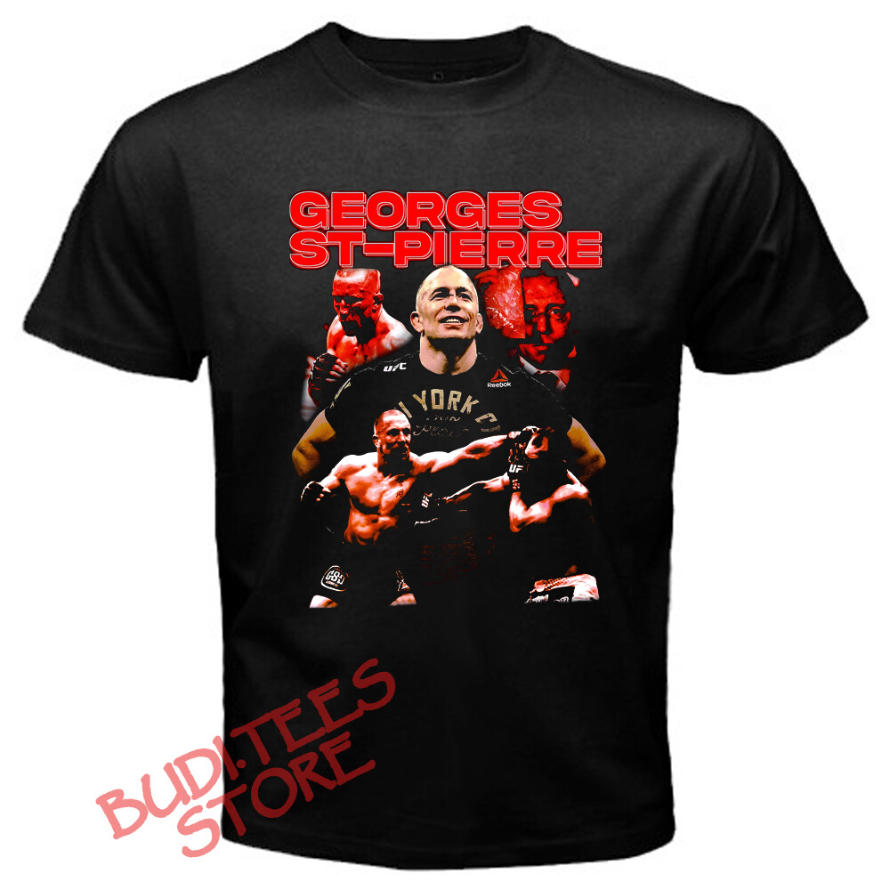 GSP Georges St Pierre MMA Fighter Legend Men’s Black T-Shirt Size S-5XL