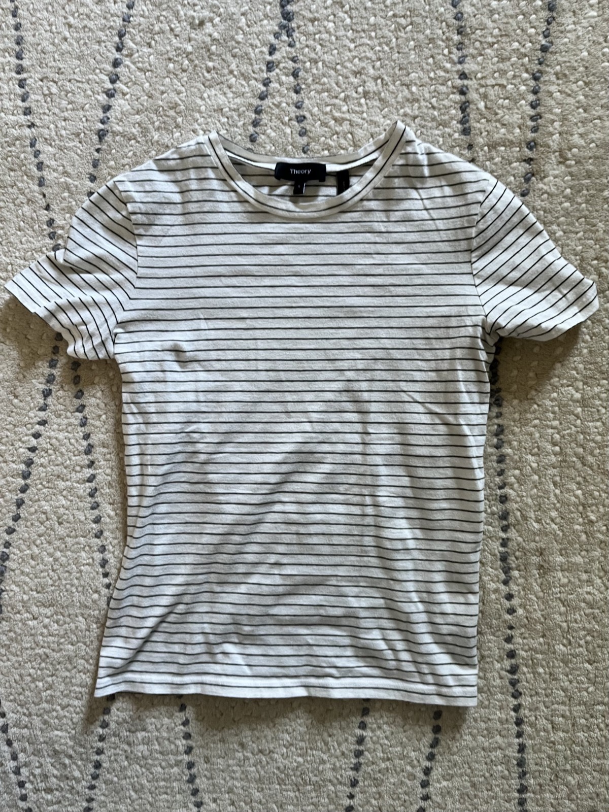 Theory Tiny Tee 2 Moto Stripe size small