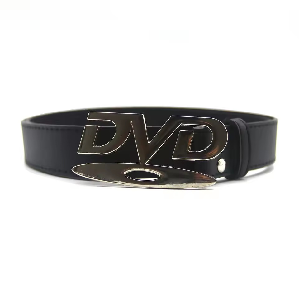 DVD Belt Buckle Unisex Y2K Skate Swag Retro Aesthetic Punk Leather Waistband Coo